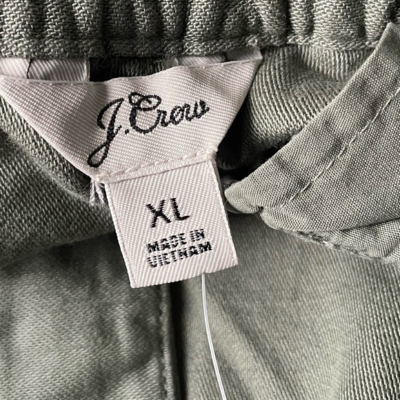 New! J. Crew Green Cotton Tie Waist Drawstring Camp Pants NWT 35388 - Picture 10 of 12
